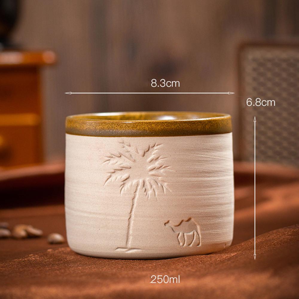 

Retro Middle Eastern Style Espresso Cup Creative Ceramic Desert Camel Shape Coffee Mug Stoneware Gift for Friends 301-400ml
