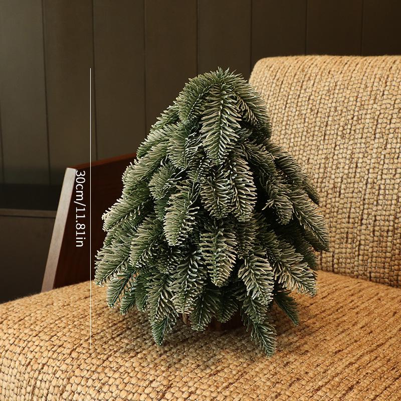 Pure PE Simulation Noble Fir Tree Desktop Ornament for High-End Restaurant and Hotel Christmas Decorations