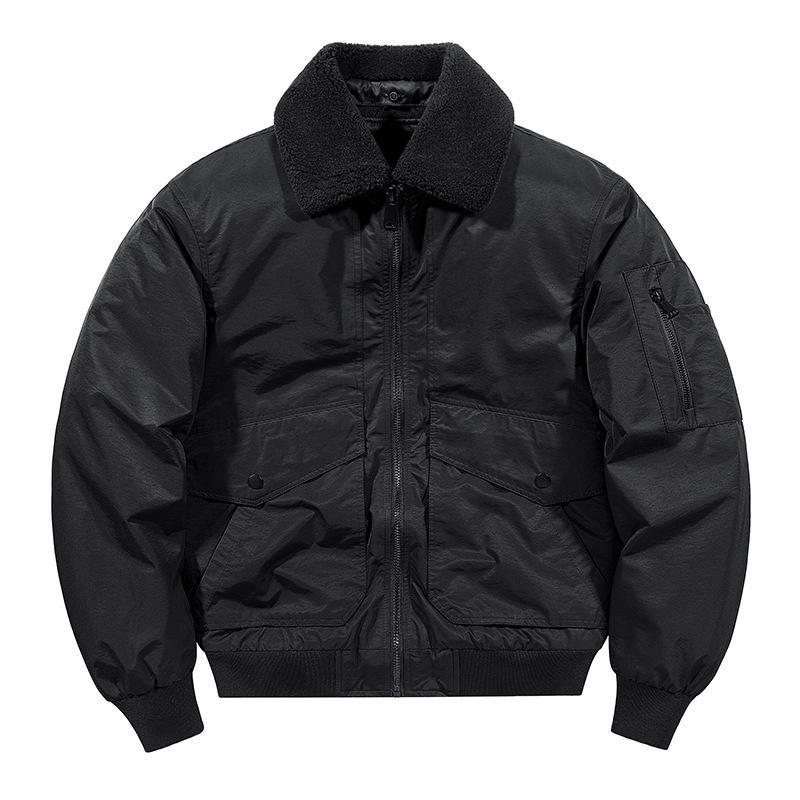 Men's Winter Warm Cotton Jacket with Detachable Fur Collar