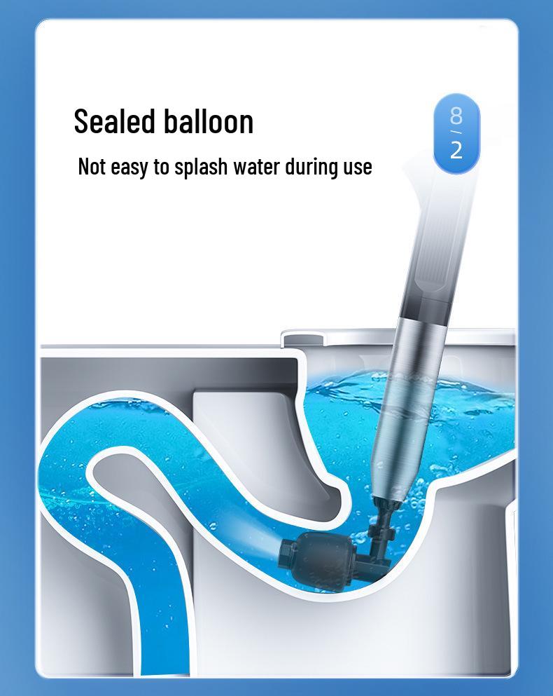 Stainless Steel Kitchen & Bathroom Floor Drain Dredger | Pneumatic One-Shot Pipe Cleaner
