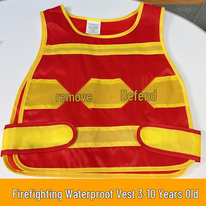 Kids' Firefighter Backpack Water Gun Toy Set with Sprinkler & Fire Extinguisher