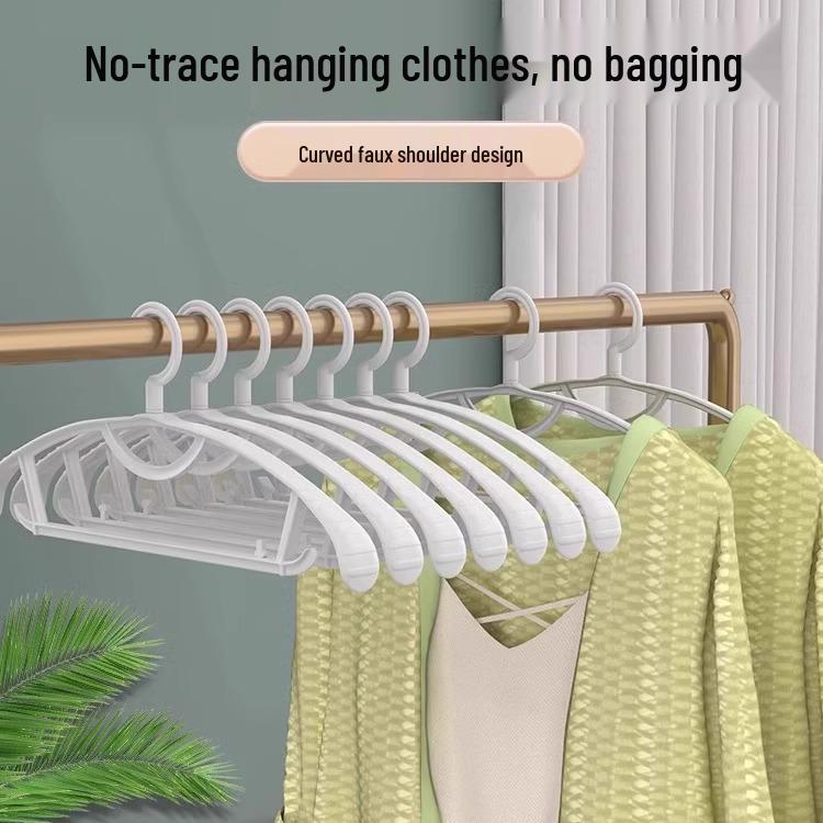 Seamless Non-Slip Wide Hanger for Clothes & Pants - Anti-Shoulder, Anti-Bulge, Multifunctional Drying & Collection Solution