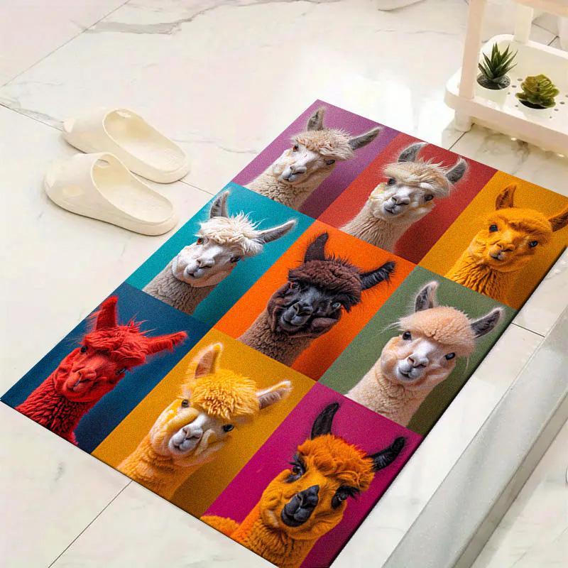 Alpaca Puzzle Carpet Rug for Living Room Bedroom Home Sofa Decoration,Kids Play Non-slip Floor Mat
