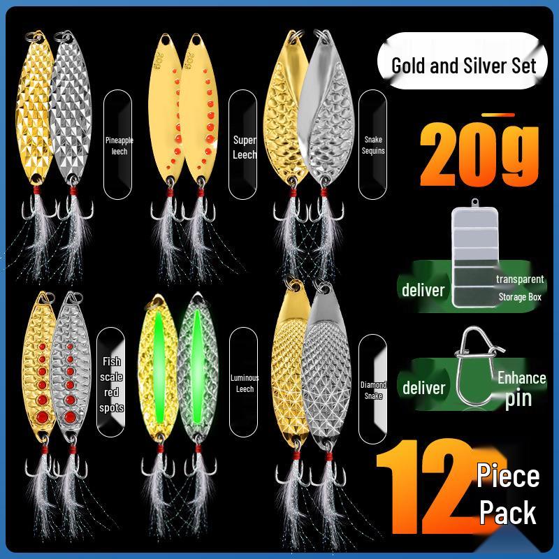 Sequin Long Cast Leech Iron Plate Vib Micro Lure for Freshwater Mandarin Fish & Aspius