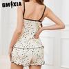 GMXIA Pajamas Female Summer Thin Sexy Suspenders Shorts Homewear Suit