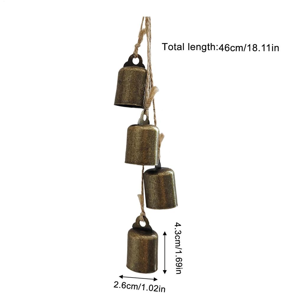 Bells Christmas Decor Decorative Bells Rustic Decor Tree Ornaments Iron Wind Chimes Home Decorations for Wreath Garden Wall