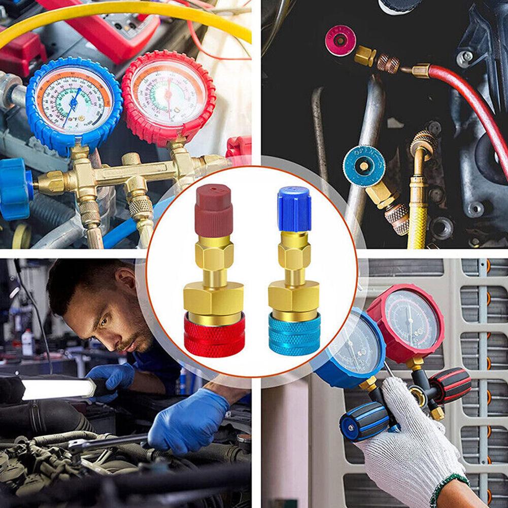 Adapter Quick Fitting Coupler For R134A To R1234YF High Low Side Adapter Fitting Connector Car Airconditioning Fitting Car Tools