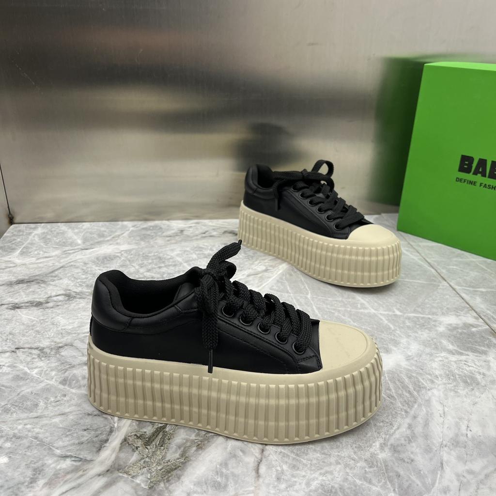 Thick-soled inner height-increasing biscuit shoes women's autumn new muffins and versatile casual white shoes