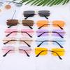 Fashion Rimless Rectangle Sunglasses Women Luxury Design Sun Glasses Ladies Retro Gradient Eyewear Summer UV400 Sun Shades