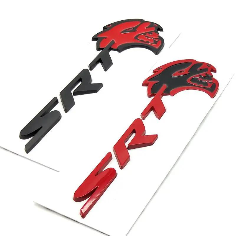 3D Metal Car Body Sticker Rear Trunk Emblem Decoration for Dodge SRT Badge RAM AVENGER CALIBER CARAVAN Challenger CHARGER NITRO U666
