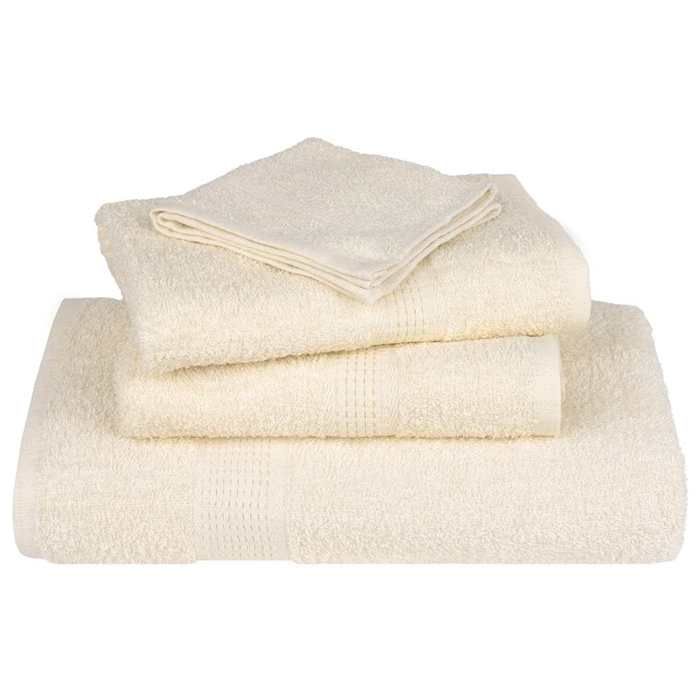 VidaXL Serviettes de sauna 2 pcs crème 80x200 cm 360 g/m² 100% coton 137007