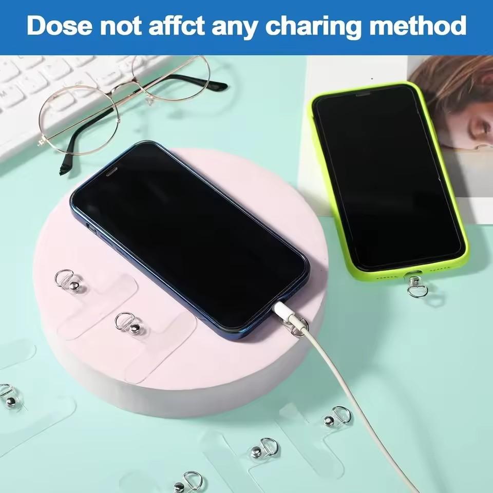1/5/10/20 PZ Schede Trasparenti per Laccio di Sicurezza del Telefono Cellulare Laccio Anti-perso Sostituzione Guarnizione Clip Staccabili per Appendere il Telefono