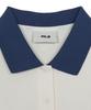 Emelbi Women'S Basic Crop Collared T-Shirt Ny (Ivory)