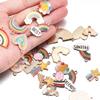 10-40pcs/lot Rainbow Series Alloy Pendants Alloy Letter Enamel Charms For DIY  Jewelry Making  Accessories Necklace Bracelet