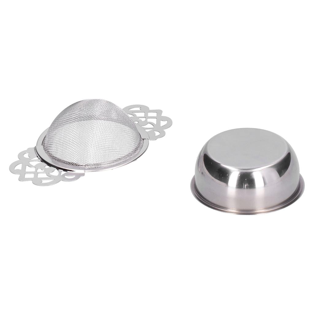 Stainless Steel Tea Strainer Loose Leaf Tea Infuser Filter Double Ear Kitchen Gadget