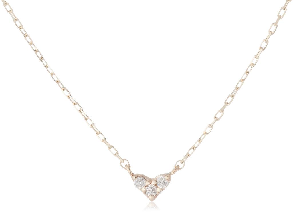 Bloom Official 10K Yellow Gold Diamond Heart Motif Necklace Women's (0442-7483-0017-0000)