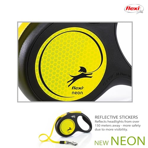 Flexi New Neon Tape, Small (Under 15kg), 5m [Dog Lead]