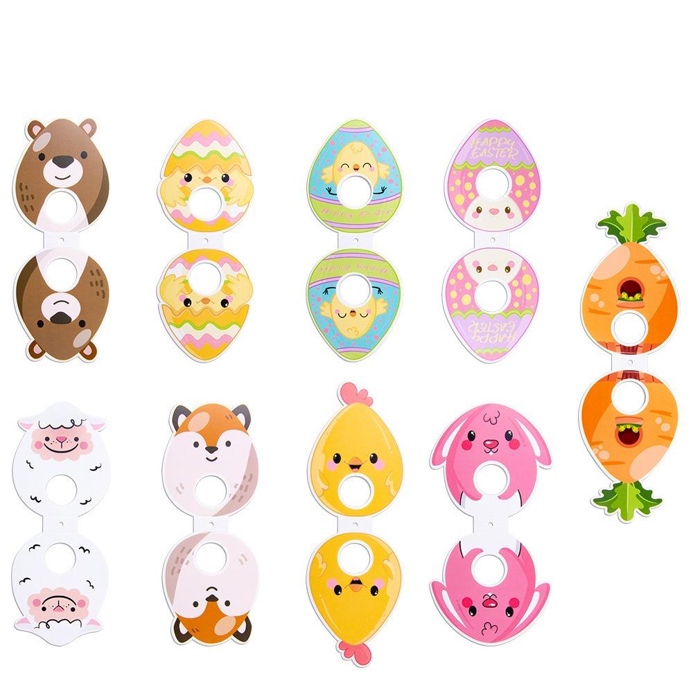 

9 шт. разноцветные леденцы упаковка открытки мультфильм пасхальные конфеты украшения карты праздничные принадлежности