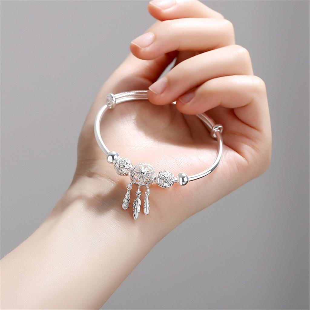 Feather Bell Hollow Adjustable Bracelet Holiday Gift Accessories