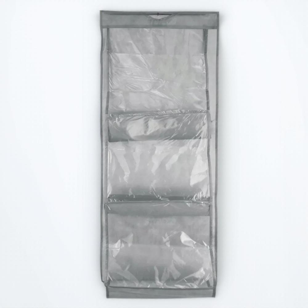 

Подвесной органайзер для хранения Настенный органайзер Тканевый Пылезащитный Домашний Гардероб Кухонный Шкаф Органайзер для Одежды Аксессуаров 1 шт. серый