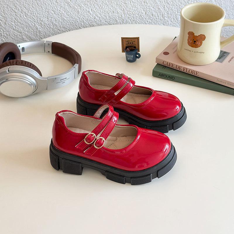 

Girls Patent Leather Shoes Kids Girl Platform Mary Jane Shoe Autumn Girls Children s Princess Increase height Shoes 26-35 36