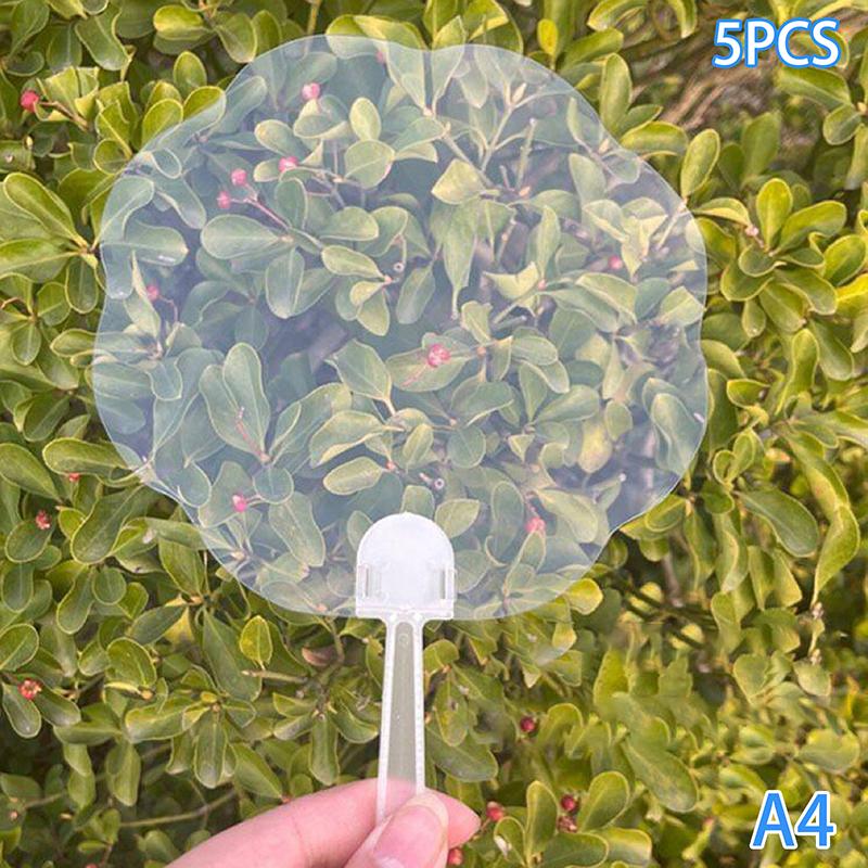 5Pcsmini Transparent Blank Fan Children Diy Blank Hand Fan Stage Performance Hand Fan Decor For Diy Craft Make Hand Graffiti Fan