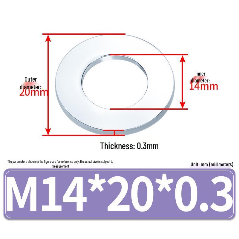 Extra Large Galvanized Metal Flat Washers - Sizes M1.6 to M14