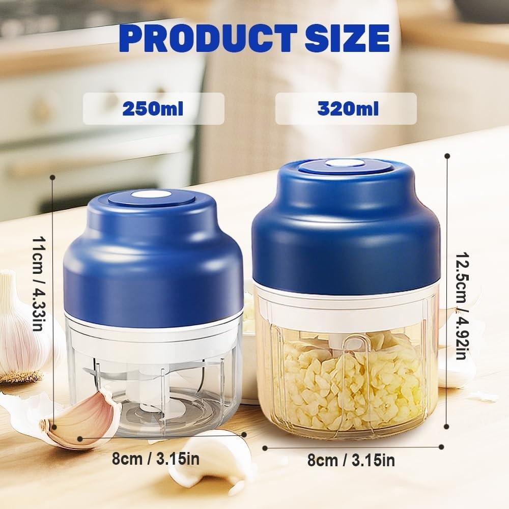 New USB Electric Garlic Chopper Mini Portable Veggie Chopper 320ml 250ml Meat Mincer Cooking Tool