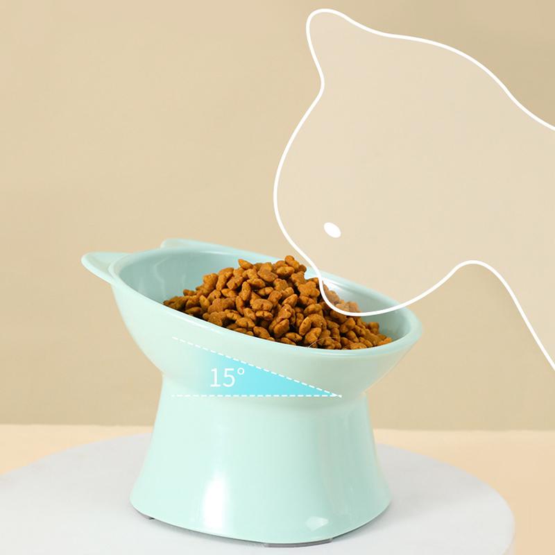 Tilted Pet Food Bowl High Bottom Neck Protector Antichoking Dog Cat Water Bowl Antidumping Feeding Supplies