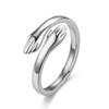 Fashionable Simple Hug Open Ring Can Be Engraved Couple Solid Color Fashion Personality Ring Stainless Steel Gift
