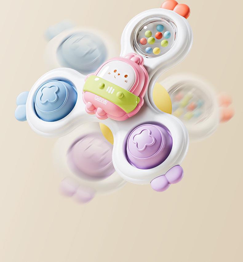Baby Spinning Teether Toy with Suction Cup for 6-12 Month Infants