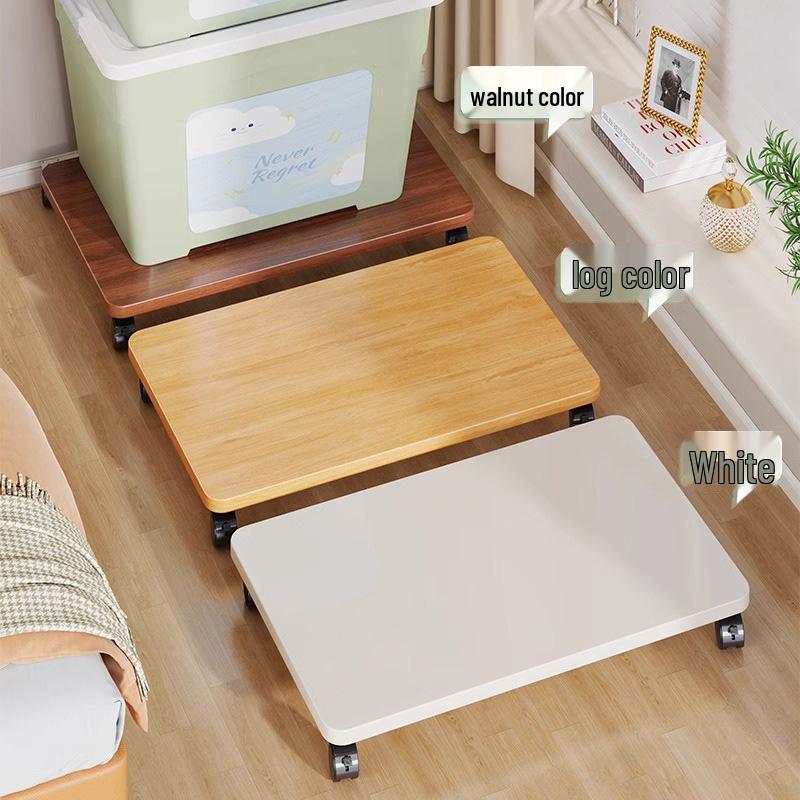 Multi-Purpose Movable Storage Tray with Casters: Floor Stand, Shelf, Bracket, and Container