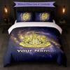 Set Biancheria da Letto Personalizzato con Nome Testo Newcastle United FC 1 Copripiumino + 2 Federe Logo Calcio Regalo Personalizzato per Occasioni Speciali Decorazione Camera da Letto