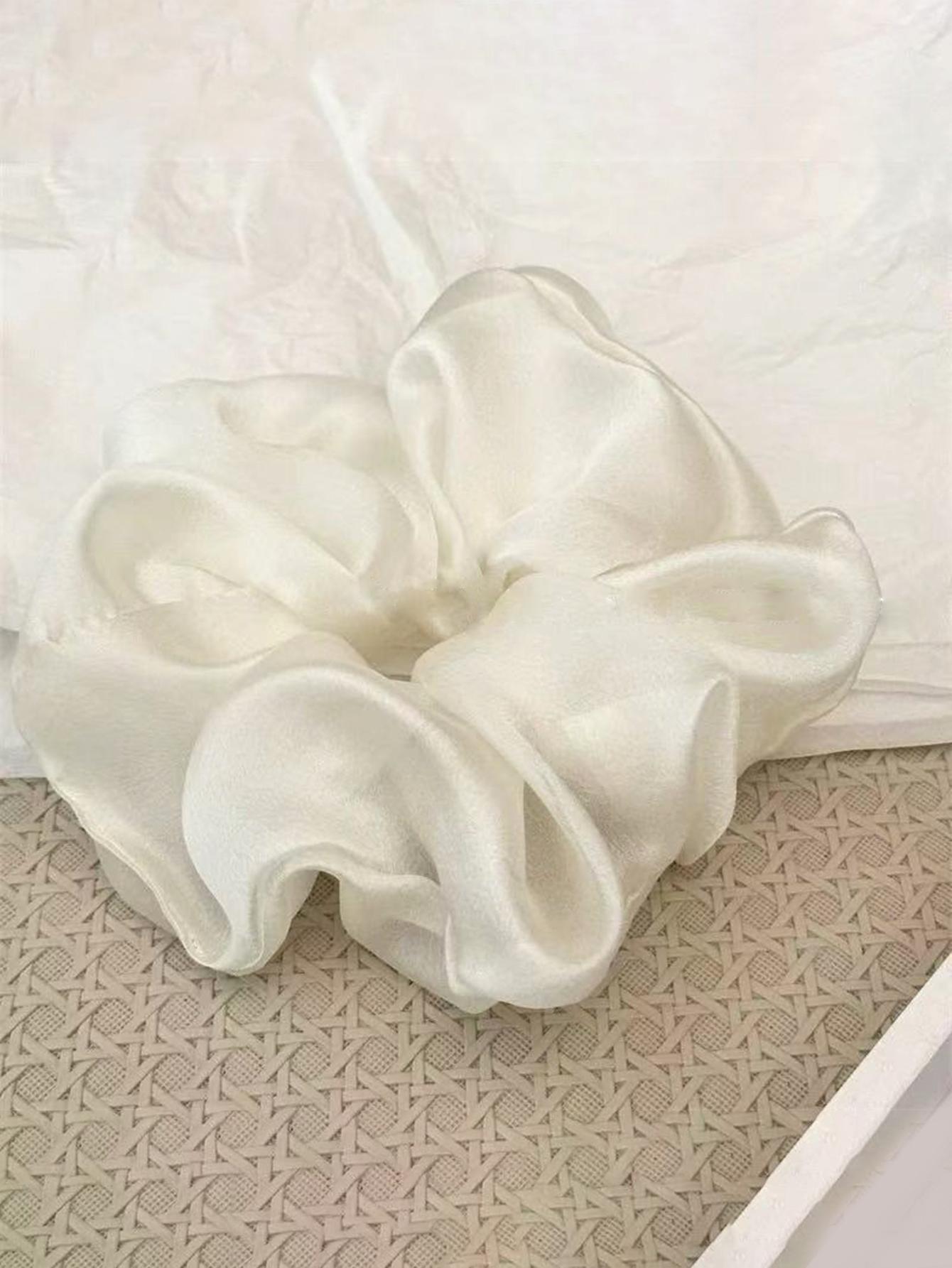 

Большие французские модные женские сетчатые резинки для волос, резинки для волос с вышивкой в виде цветов, милые резинки для волос, держатели для хвостика, аксессуары для волос