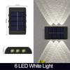 LED Solar Lights Wall Lamp Waterproof Outdoor UP and Down Lighting Solar Powered Lamps Garden Fence Yard Decoration Sunlight