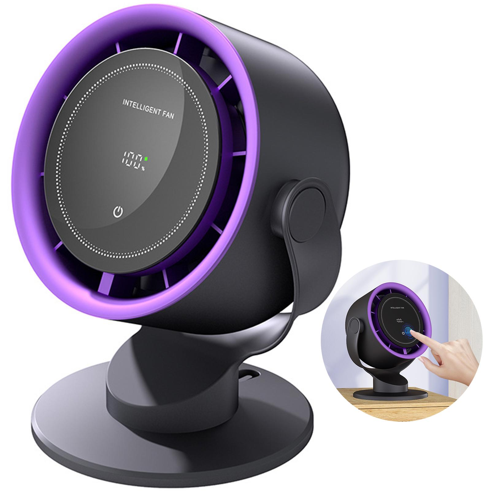 

100 Speed Adjustable Smart Desktop Fans USB Rechargeable Wall Mountable Air Circulator Quiet Cooling Fan For Office Home серый