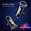 12V-24V Metal Jeep Car Charger Type-C QC 3.0 4.0 PD 100W Cigarette Lighter Fast Charging USB Phone Mini Charger Car Accessori
