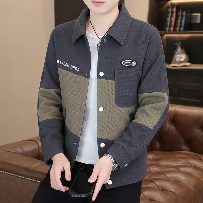 Spring and Autumn Korean Style Slim Men's New Coat Lapel Tops Men's Coats New Jackets Men's Clothing