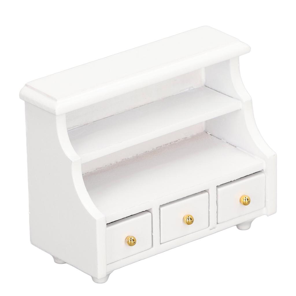 Miniature Cabinet Pure White Edge Lovely Storge Cabinet for Bathroom Decoration