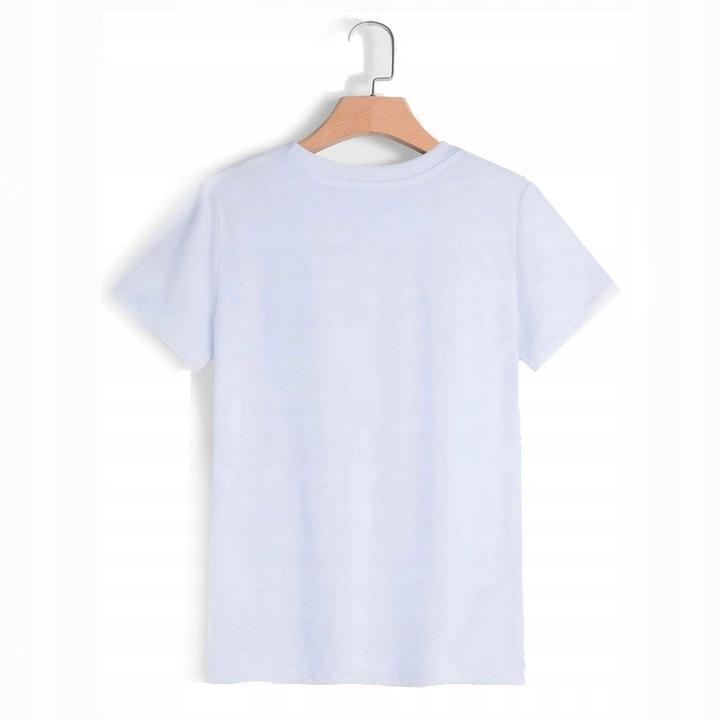 Bluzka T-Shirt Gładka Bawełniana Luźna #Xl B/70