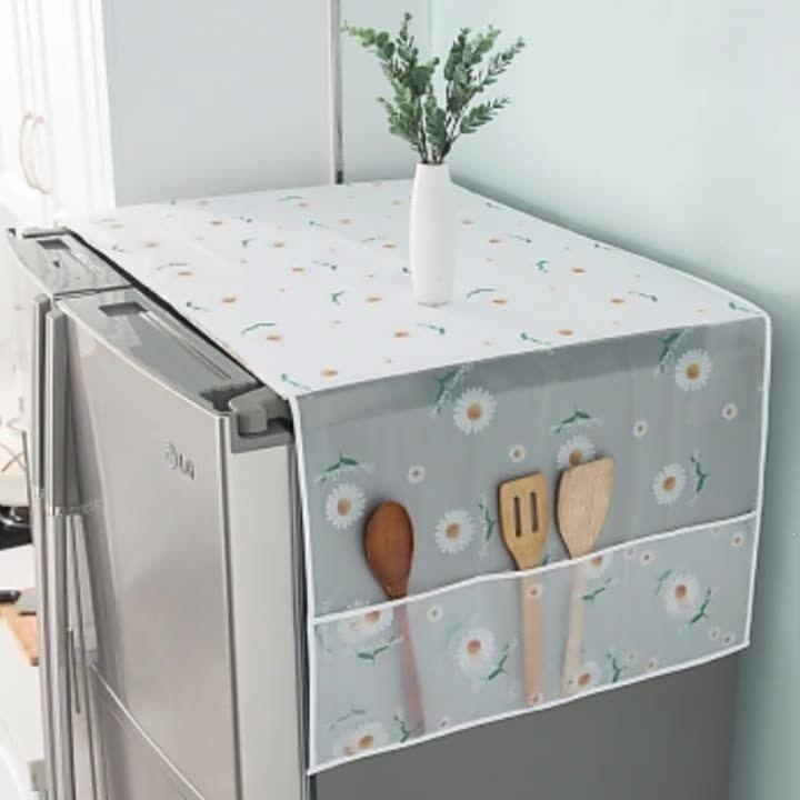 Refrigerator Washing Machine Cover Cloth Dust Proof Oil Proof Household Storage Refrigerator Cover Towel