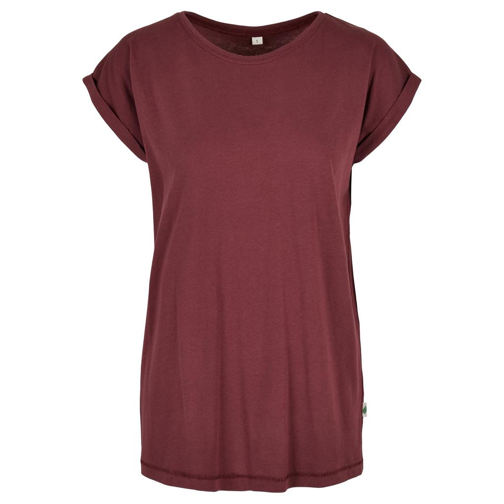 Build Your Brand Womens/Ladies Organic Extended Shoulder T-Shirt