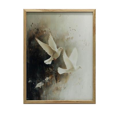 Pigeons Impressions Pigeons Impressions, 30X40 Cm, Dark Brown Wooden Frame, 230 Gsm Matte Paper