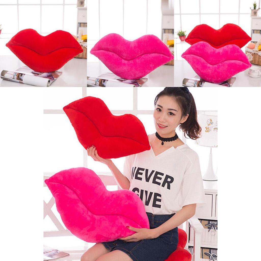 Adorably Huggable Sexy Red Lips Plush Toy Cushion Perfect For Cozy Relaxation