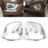 2Pcs Front Fog Lamp Cover Trim Chrome Plating Foglight Decor Fit for Nissan Navara NP300 Frontier