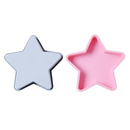 Cake Mold Non-stick Flexible Silica Gel Star Shaped Baking Pan for Birthday