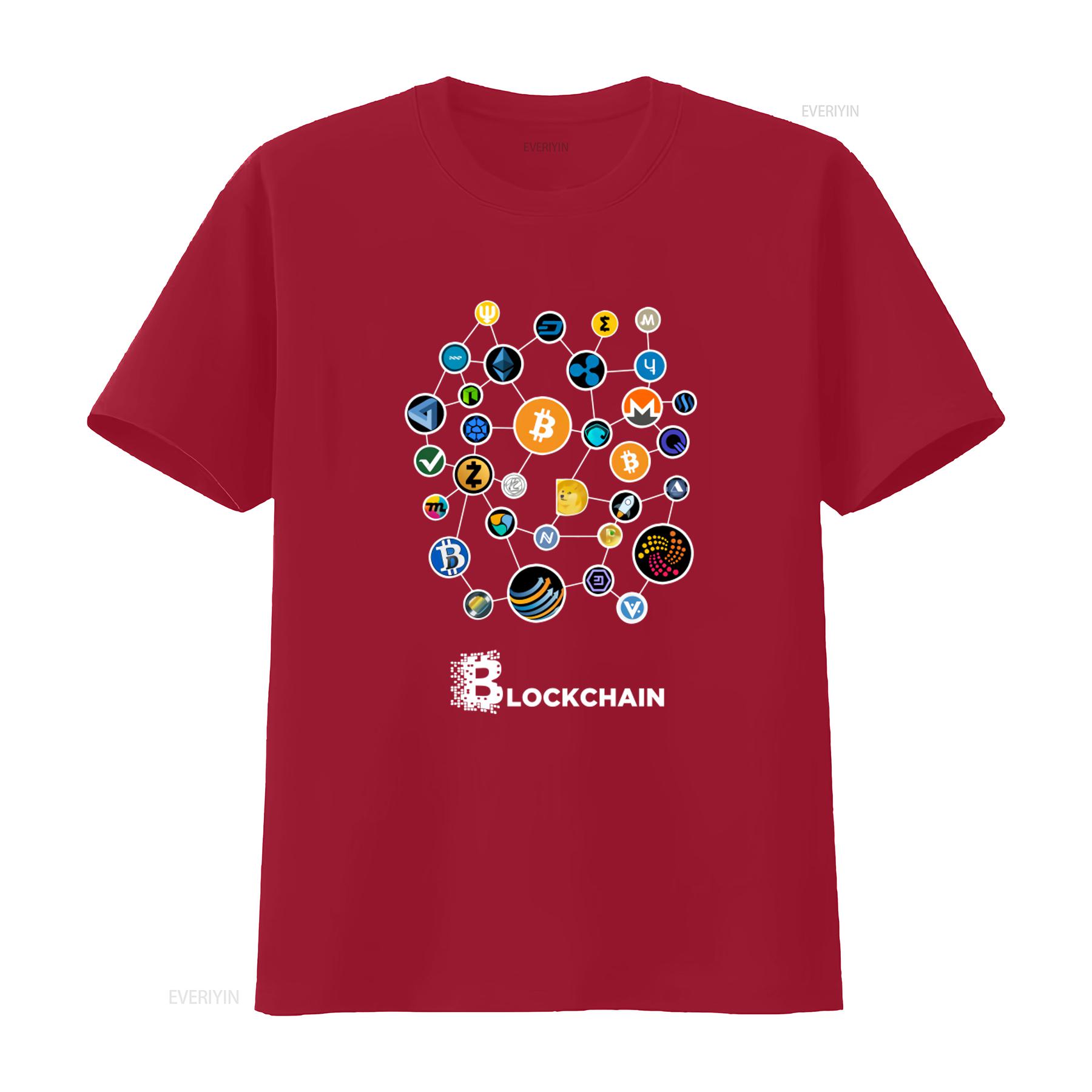 

2023 Cryptocurrency Bitcoin Chainlink Xrp Ethereum Tezos Digibyte Crypto T Shirt Print vintage Washed designer clothes Unisex S