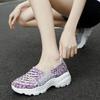 Summer Moccasin Pink Beach Shoes Women Multicolor Casual Weave Slip on Braided Elevator Sneakers Plus Size