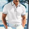 Men's Imitation Knitted Shirt with Digital Printing Pattern Short-sleeved Polo Shirt Comfortable Summer Short-sleeved Fashion Hot Sale