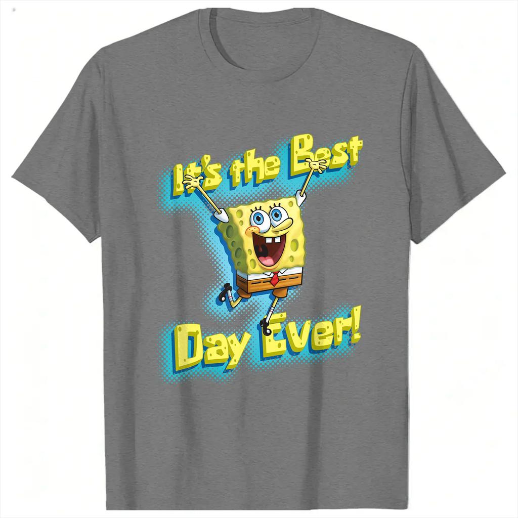 Spongebobs Its the Best Day Ever TShirts Unisex Novelty 100 Cotton Tee Shirt Crewneck Short Sleeve T Shirts Unique Clothing